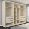 Guarda-Roupa Casal Guarujá 6 Portas 6 Gavetas 100% Mdf Off White - Panorama Móveis