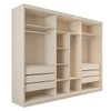 Guarda-Roupa Casal Guarujá 6 Portas 6 Gavetas 100% Mdf Off White - Panorama Móveis