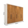 Guarda-Roupa Casal Guarujá 6 Portas 6 Gavetas 100% Mdf Off White/Peroba - Panorama Móveis
