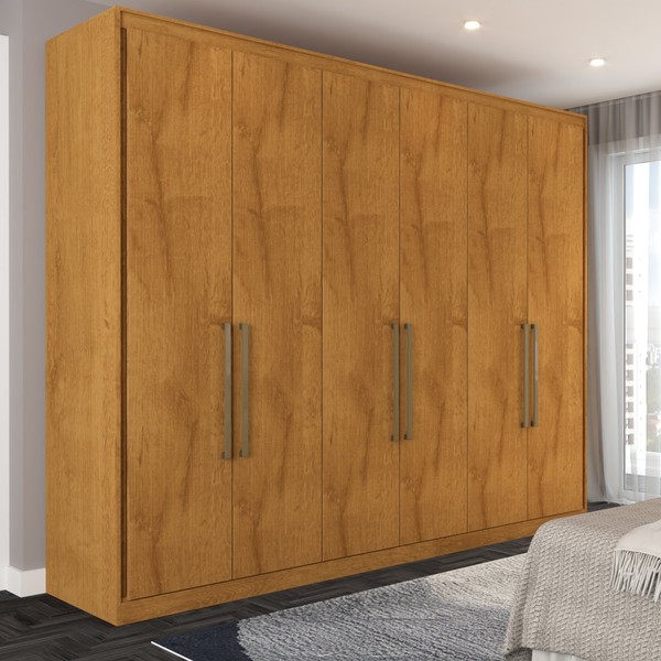 Guarda-Roupa Casal Guarujá 6 Portas 6 Gavetas 100% Mdf Peroba - Panorama Móveis