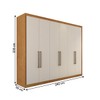 Guarda-Roupa Casal Guarujá 6 Portas 6 Gavetas 100% Mdf Peroba/Off White - Panorama Móveis
