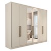 Guarda-Roupa Casal Guarujá 6 Portas 6 Gavetas com Espelho 100% Mdf Off White - Panorama Móveis