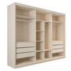 Guarda-Roupa Casal Guarujá 6 Portas 6 Gavetas com Espelho 100% Mdf Off White/Peroba - Panorama Móveis