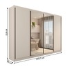 Guarda-Roupa Casal Jeremy 4 Portas 4 Gavetas com Espelho Branco - Panorama Móveis