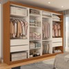 Guarda-Roupa Casal Jeremy 4 Portas 4 Gavetas com Espelho Carvalho - Panorama Móveis
