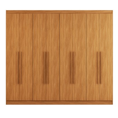 Guarda-Roupa Casal Ele e Ela 8 Portas 8 Prateleiras Cinamomo - Panorama Móveis