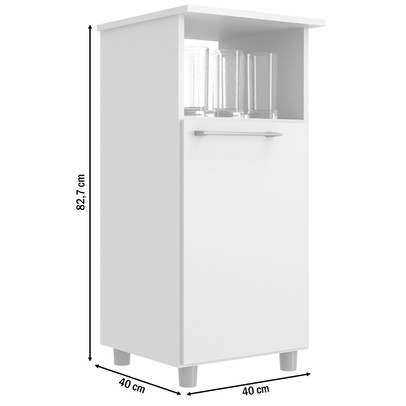 Armário de Cozinha Itália 1 Porta Branco - Panorama Móveis