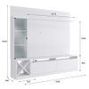 Rack com Painel para TV Até 50 Polegadas Coliseu 3 Portas Branco - Panorama Móveis