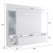 Rack com Painel para TV Até 50 Polegadas Coliseu 3 Portas Branco - Panorama Móveis