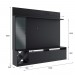 Rack com Painel para TV Até 50 Polegadas Coliseu 3 Portas Preto - Panorama Móveis