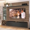 Rack com Painel para TV Até 50 Polegadas Coliseu 3 Portas Marrom/Preto - Panorama Móveis