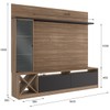 Rack com Painel para TV Até 50 Polegadas Coliseu 3 Portas Marrom/Preto - Panorama Móveis