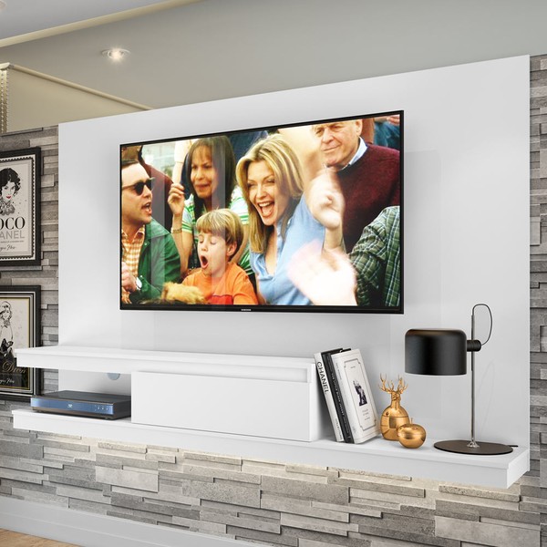 Painel para TV Até 60 Polegadas Luxor 1 Gaveta Branco - Panorama Móveis