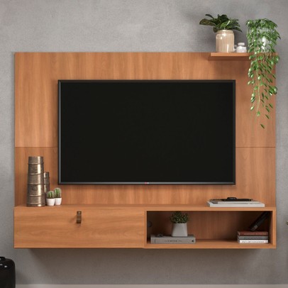 Painel para TV Até 40 Polegadas Califórnia 1 Porta 1 Prateleira Freijó - Jcarvalho