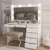 Penteadeira Camarim Top Model para 8 Lâmpadas 7 Gavetas Branco - Panorama Móveis