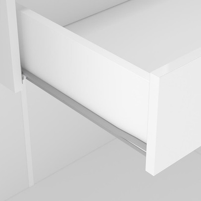 Armário Multiuso área de Serviço 2 Portas 1 Gaveta com Suporte para Vassouras Branco - Panorama Móveis