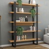 Estante para Livros 100% Mdf Industrial Concept 5 Prateleiras Freijó/Preto - Panorama Móveis