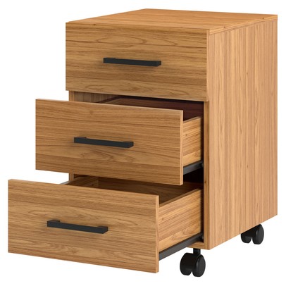 Gaveteiro 3 Gavetas 100% Mdf Industrial Concept Freijó - Panorama Móveis