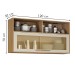 Armário Aéreo Cozinha 120 Cm Salvador 1 Porta com Vidro Cinamomo/Off White - Valdemóveis