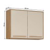 Armário Aéreo Cozinha 80 Cm Salvador 2 Portas Cinamomo/Off White - Valdemóveis