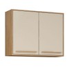 Armário Aéreo Cozinha 80 Cm Salvador 2 Portas Cinamomo/Off White - Valdemóveis