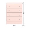Cômoda Infantil Doce Sonho 4 Gavetas Rosa Acetinado - Qmovi