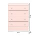Cômoda Infantil Doce Sonho 4 Gavetas Rosa Acetinado - Qmovi