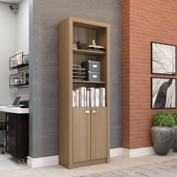 Armário para Escritório 2 Portas Londres Amêndoa - Panorama Móveis