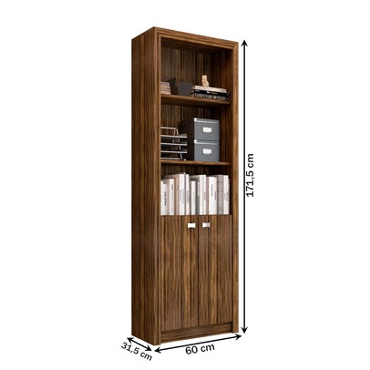 Armário para Escritório 2 Portas Londres Nogal - Panorama Móveis