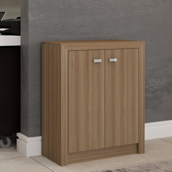 Armário para Escritório Eva 2 Portas Baixo Amêndoa - Panorama Móveis
