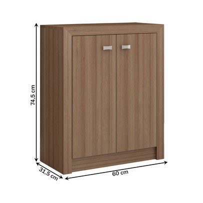 Armário para Escritório Eva 2 Portas Baixo Amêndoa - Panorama Móveis