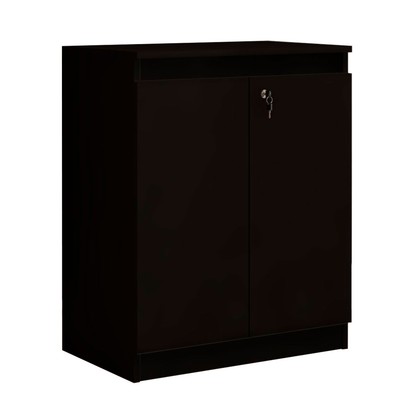 Armário para Escritório Eva 2 Portas com Chave Baixo Preto - Panorama Móveis