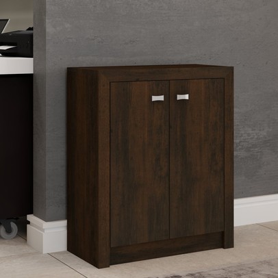 Armário para Escritório Rose 2 Portas Baixo Rústico - Panorama Móveis