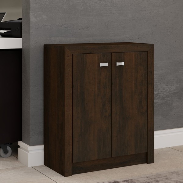 Armário para Escritório Rose 2 Portas Baixo Rústico - Panorama Móveis