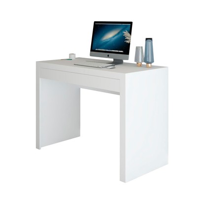 Mesa Escrivaninha 1 Gaveta Home Office Branco - Panorama Móveis