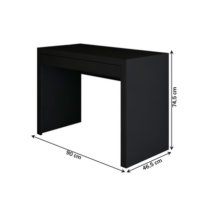 Mesa Escrivaninha 1 Gaveta Home Office Preto - Panorama Móveis