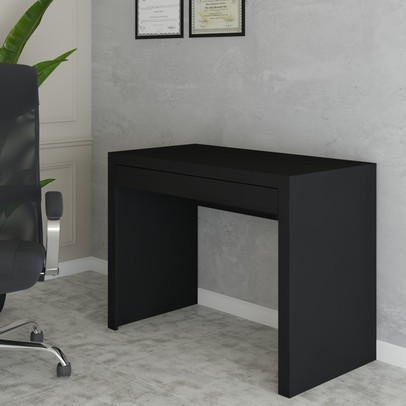 Mesa Escrivaninha 1 Gaveta Home Office Preto - Panorama Móveis