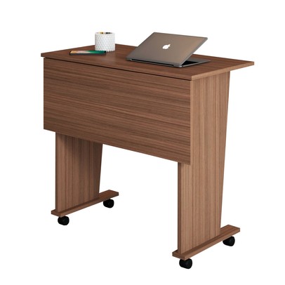 Mesa Escrivaninha Dobrável Alpes com Rodízio Amêndoa - Panorama Móveis