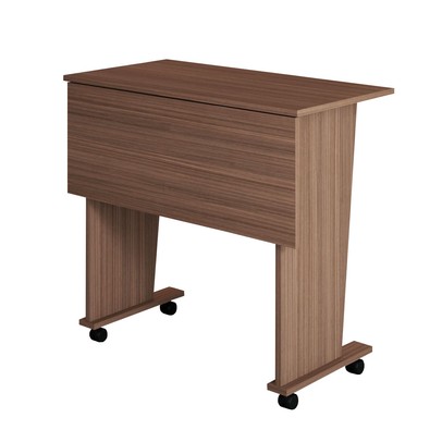 Mesa Escrivaninha Dobrável Alpes com Rodízio Amêndoa - Panorama Móveis