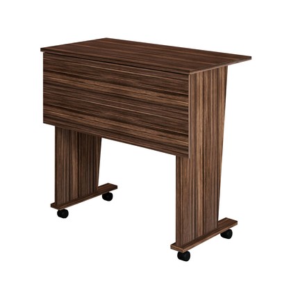 Mesa Escrivaninha Dobrável Alpes com Rodízio Nogal - Panorama Móveis