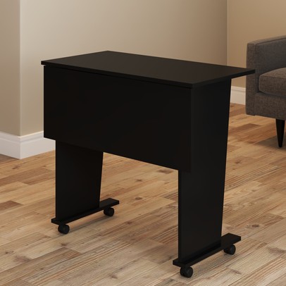 Mesa Escrivaninha Dobrável Alpes com Rodízio Preto - Panorama Móveis