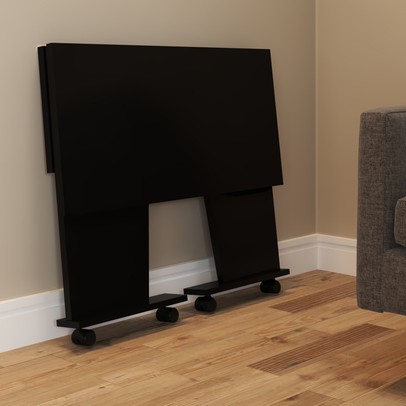 Mesa Escrivaninha Dobrável Alpes com Rodízio Preto - Panorama Móveis