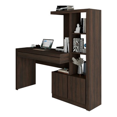 Mesa Escrivaninha 2  Portas 1 Gaveta para Computador Homework Rústico - Panorama Móveis