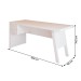Mesa Escrivaninha 2 Gavetas para Escritório Veneza Branco - Panorama Móveis
