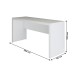 Mesa Escrivaninha Berlim 163 Cm Branco - Panorama Móveis