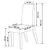 Mesa de Jantar 6 Lugares Roma Imbuia/Cinza/Veludo Grafite - Viero Móveis