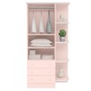 Guarda-Roupa Infantil Doce Sonho 2 Portas 3 Gavetas Rosa Acetinado - Qmovi