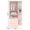Guarda-Roupa Infantil Doce Sonho 2 Portas 3 Gavetas Rosa Acetinado - Qmovi