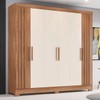 Guarda-Roupa Casal 6 Portas 3 Gavetas Flex Nature/Off White B367 - Briz