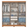 Guarda-Roupa Casal 6 Portas 2 Gavetas Nature/Off White B368 - Briz